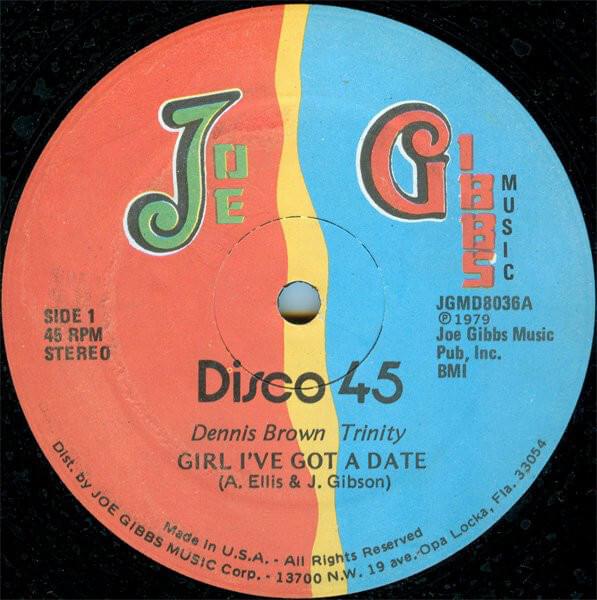 Album cover art for "Girl I Got A Date" by Dennis Brown