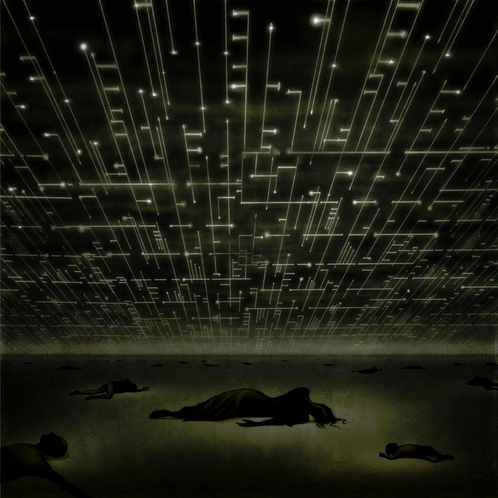 Album cover art for "Drones" by Muse