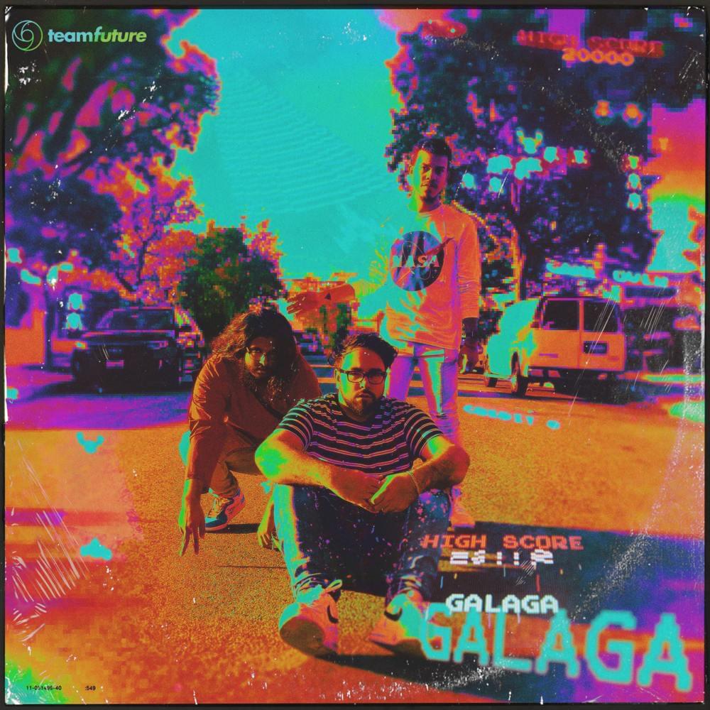 Album cover art for "GALAGA" by pdr dax & CAMOGOD & PE$O PETE