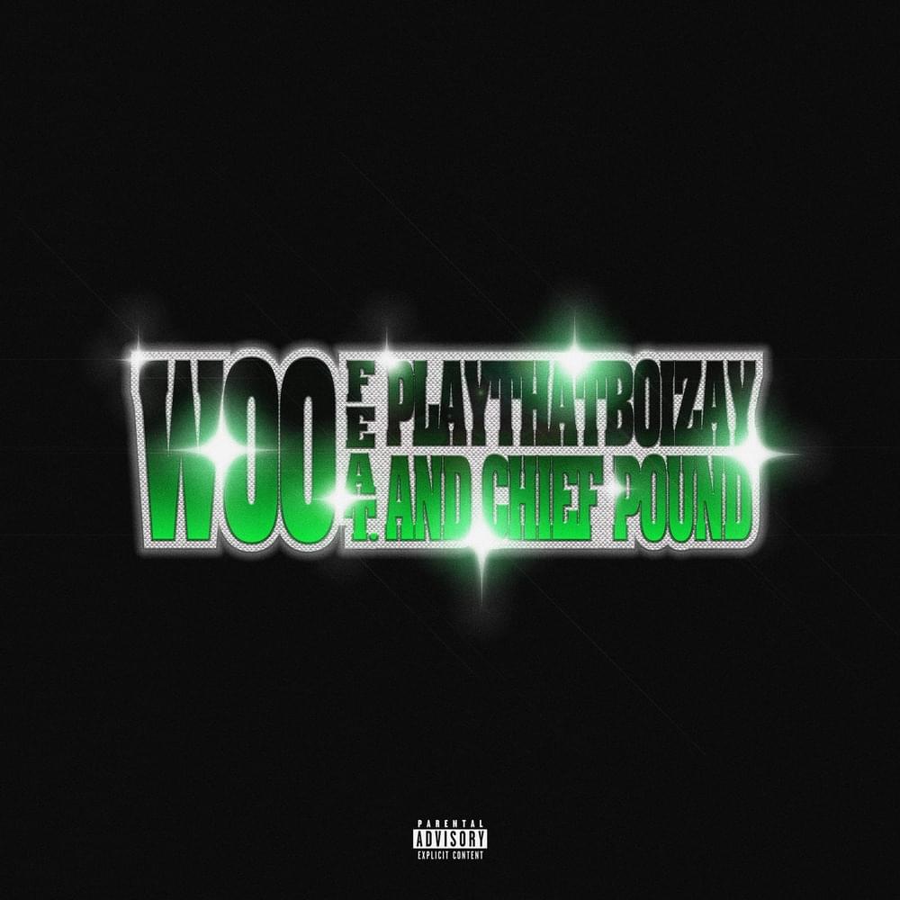 Album cover art for "WOO" by Denzel Curry & PlayThatBoiZay & Chief Pound