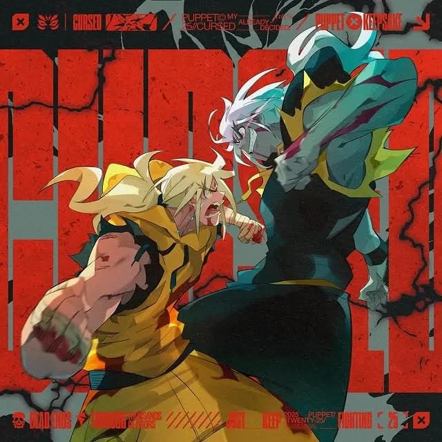 Album cover art for "Cursed" by Puppet
