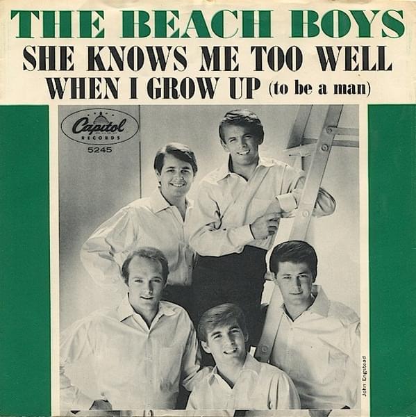 Album cover art for "She Knows Me Too Well" by The Beach Boys