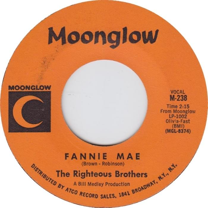 Album cover art for "Fannie Mae" by The Righteous Brothers