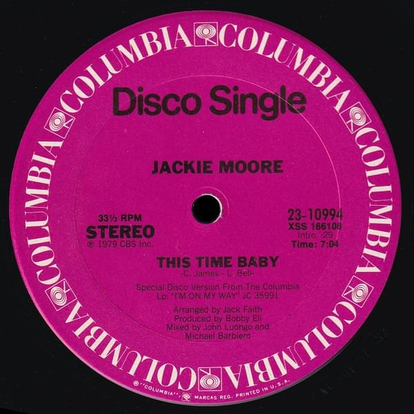 Album cover art for "This Time Baby" by Jackie Moore