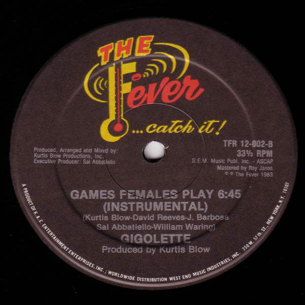 Album cover art for "Games Females Play" by Gigolette & Alyson Williams