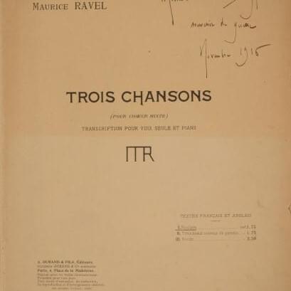Trois beaux oiseaux du Paradis by Maurice Ravel