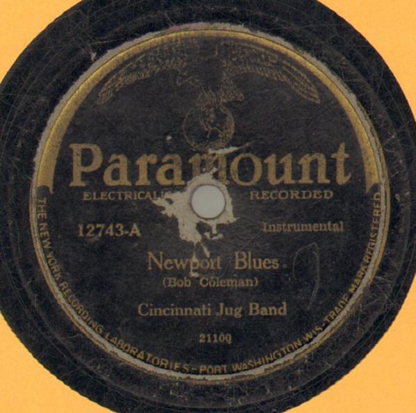 Album cover art for "Newport Blues" by Cincinnati Jug Band