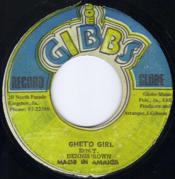 Album cover art for "Ghetto Girl" by Dennis Brown
