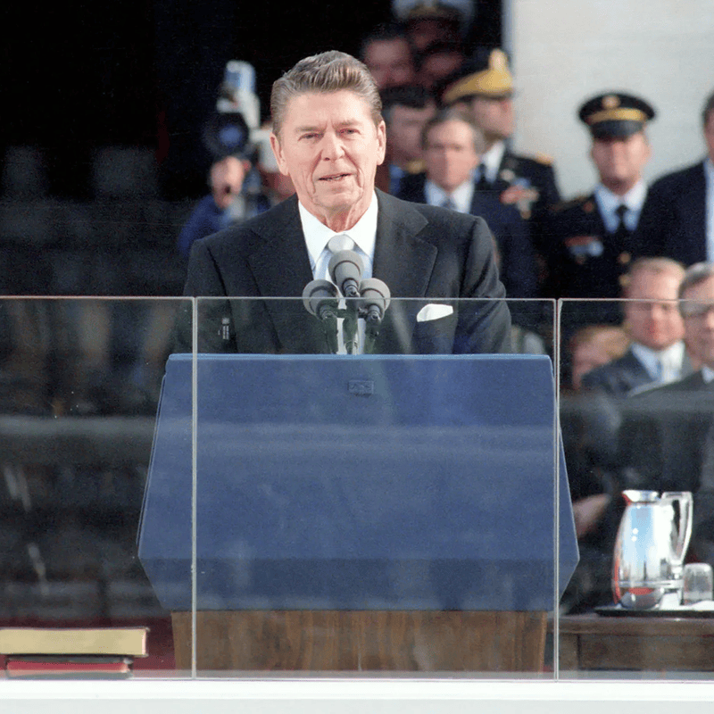 Album cover art for "Inaugural Address [First]" by Ronald Reagan