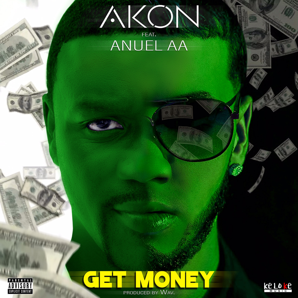 Album cover art for "GET MONEY" by Akon
