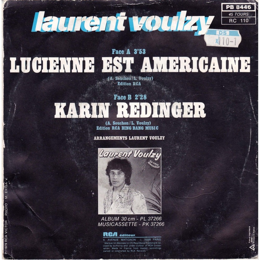 Album cover art for "Karin Redinger" by Laurent Voulzy