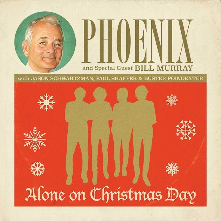 Album cover art for "Alone on Christmas Day" by Phoenix & Paul Shaffer & Buster Poindexter & Jason Schwartzman & Bill Murray