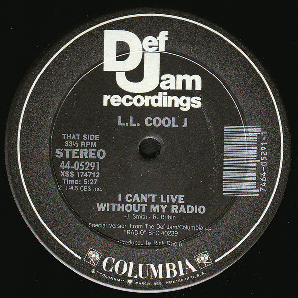 Album cover art for "I Can’t Live Without My Radio" by LL COOL J