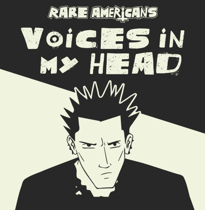 Album cover art for "Voices In My Head" by Rare Americans