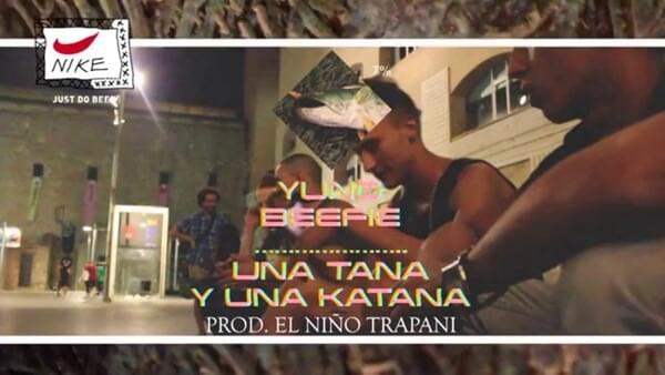 Album cover art for "Una Tana y Una Katana" by Yung Beef