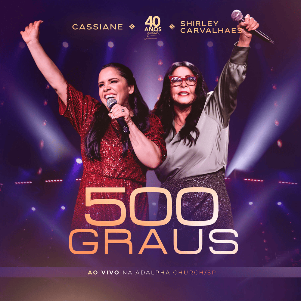 Album cover art for "500 Graus (Ao Vivo)" by Cassiane