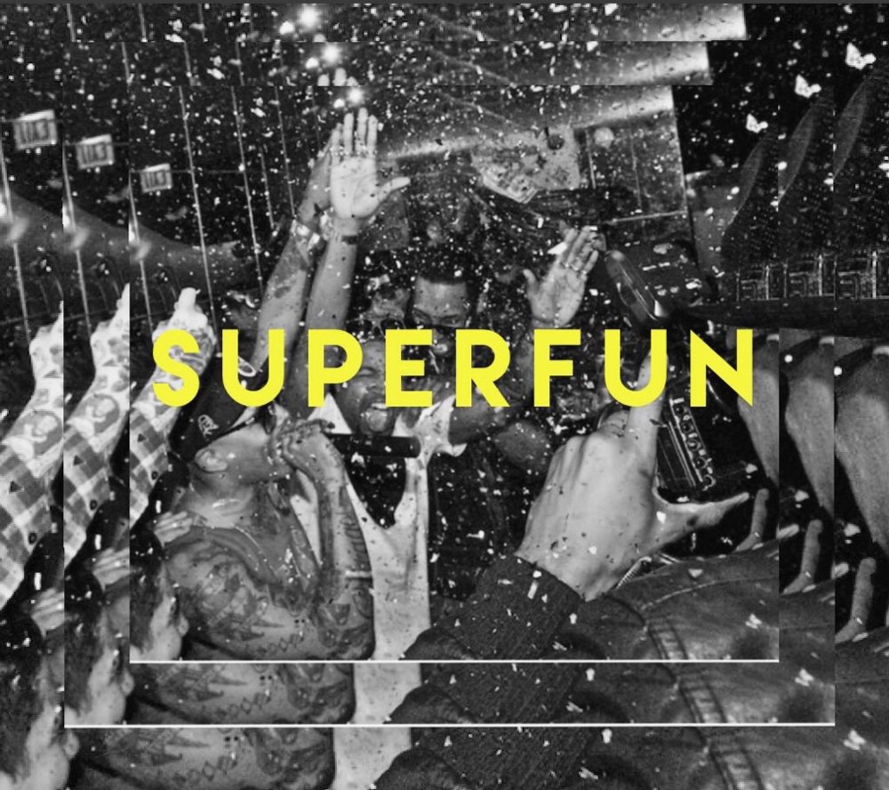 Album cover art for "Superfun" by Adult Swim