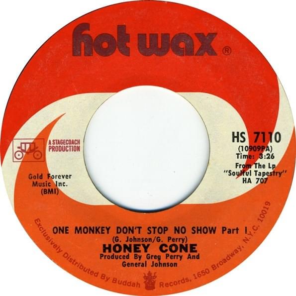 One Monkey Don’t Stop No Show (Part I) by Honey Cone