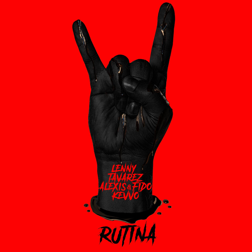 Album cover art for "Rutina" by Lenny Tavárez & KEVVO