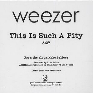 Album cover art for "This is Such a Pity" by Weezer