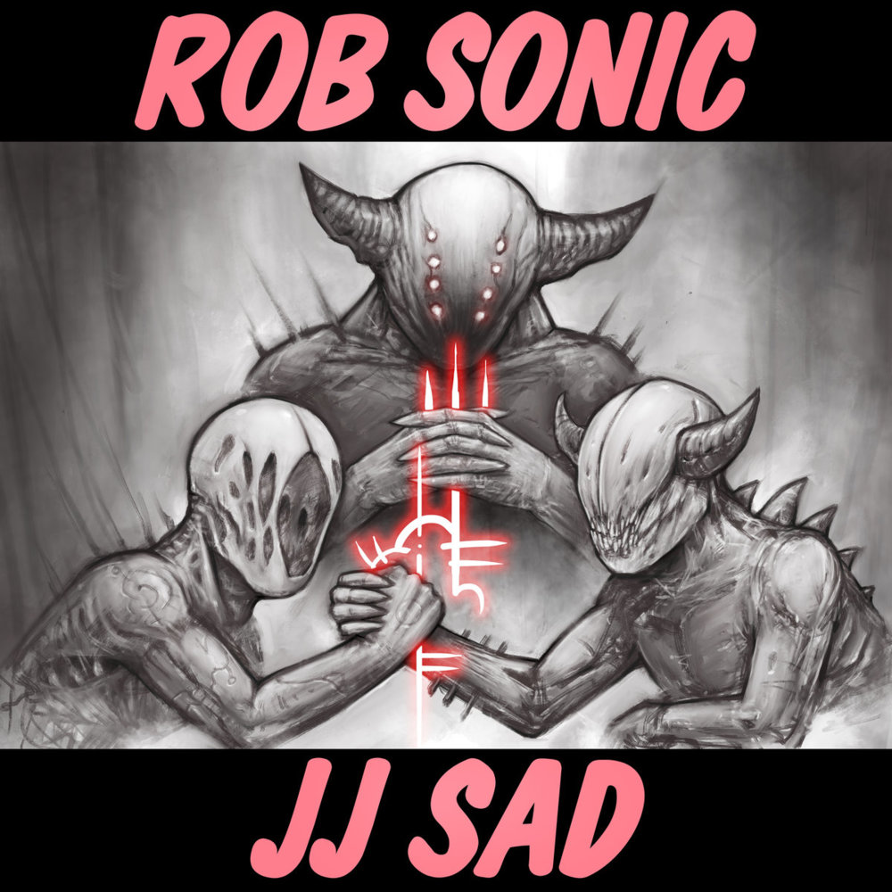 Album cover art for "JJ Sad" by Rob Sonic & Milk Gold