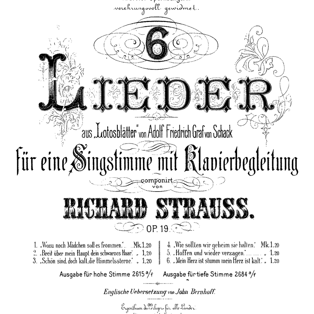 Hoffen und wieder verzagen by Richard Strauss