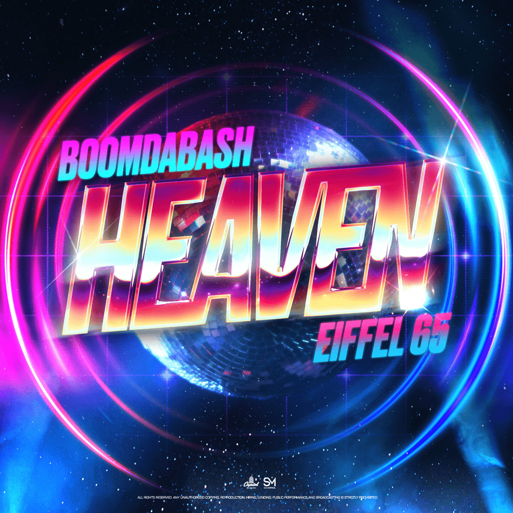 Album cover art for "Heaven" by Boomdabash & Eiffel 65