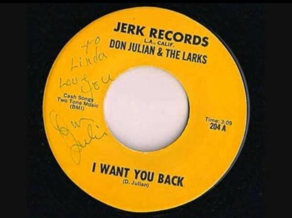 Album cover art for "The Jerk" by Don Julian & The Larks