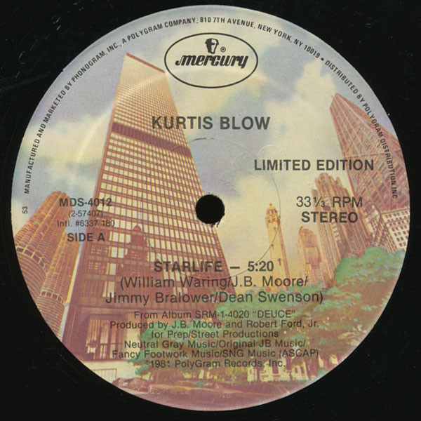 Album cover art for "Starlife" by Kurtis Blow