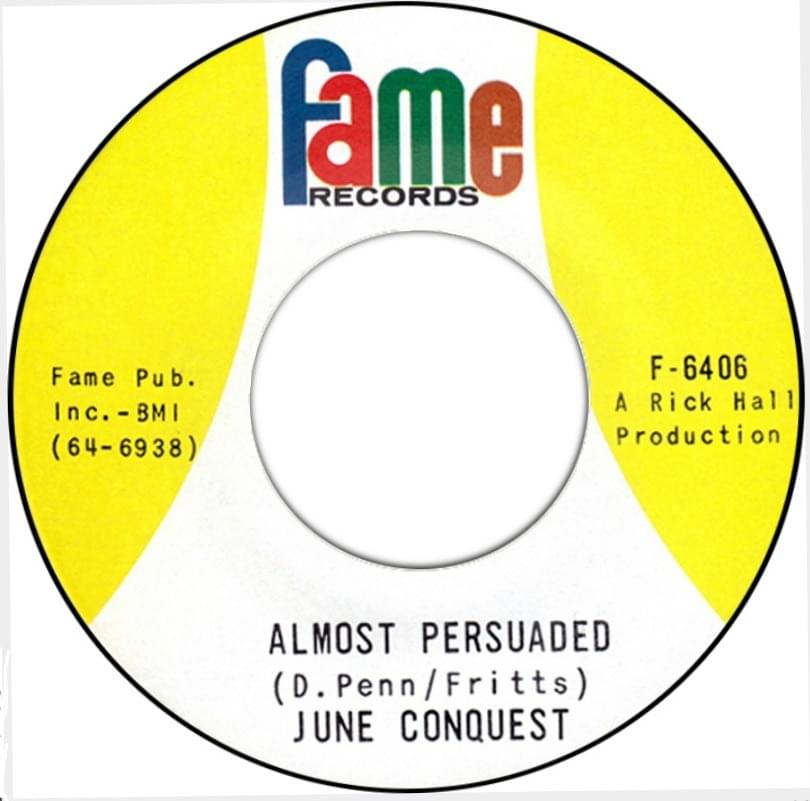 Album cover art for "Almost Persuaded" by June Conquest