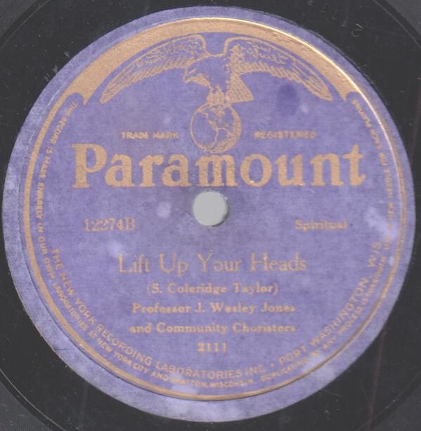 Album cover art for "Lift Up Your Heads" by Professor J. Wesley Jones and Community Choristers