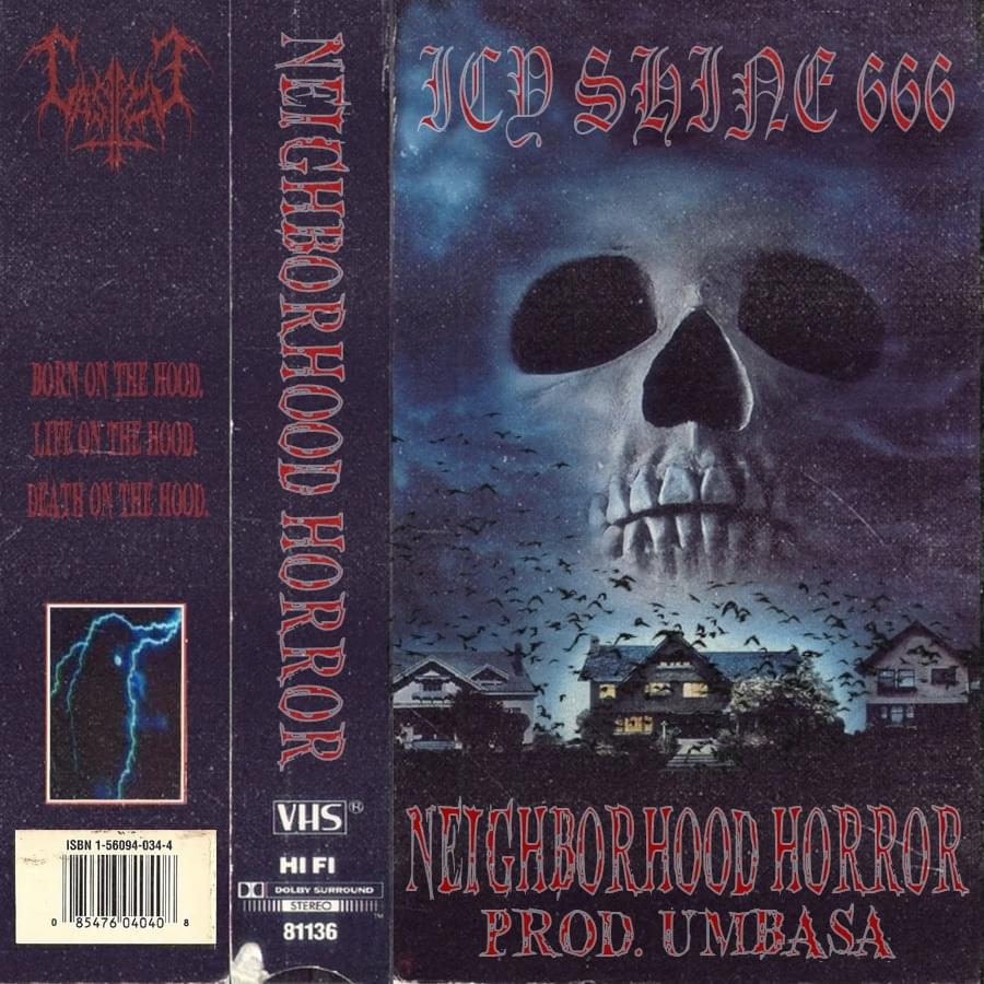 Album cover art for "Neighborhood Horror" by ICY SHINE