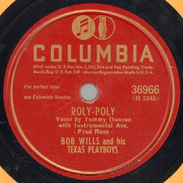 Album cover art for "Roly-Poly" by Bob Wills