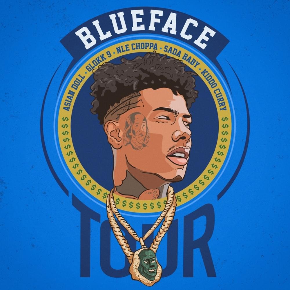 Album cover art for "Tour" by Blueface & Asian Doll & 9lokkNine & NLE Choppa & Sada Baby & Kiddo Curry