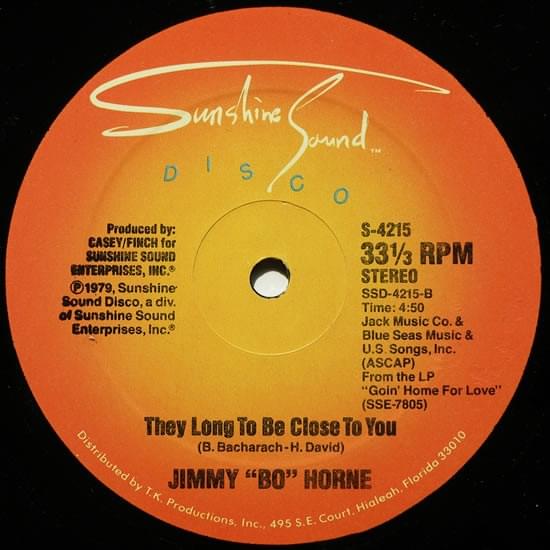 Album cover art for "(They Long to Be) Close to You" by Jimmy “Bo” Horne