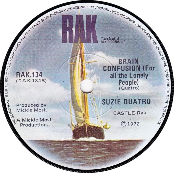 Album cover art for "Brain Confusion (For all the Lonely People)" by Suzi Quatro