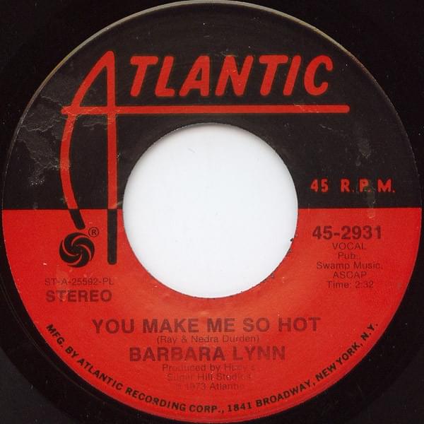 Album cover art for "You Make Me So Hot" by Barbara Lynn