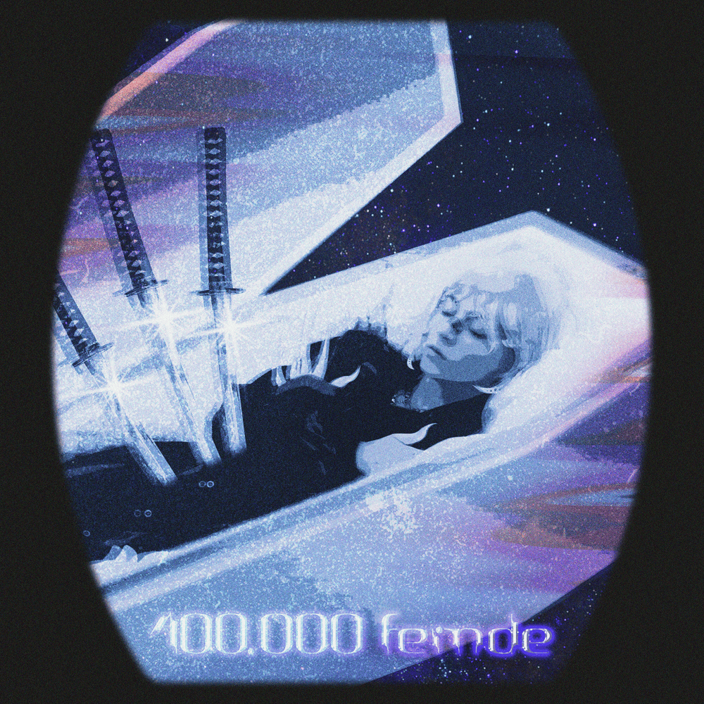 Album cover art for "100.000 feinde" by Haiyti