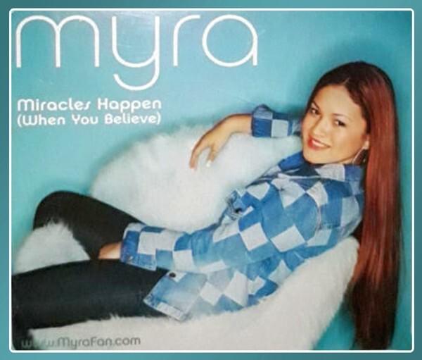 Album cover art for "Miracles Happen (When You Believe)" by Myra (USA)