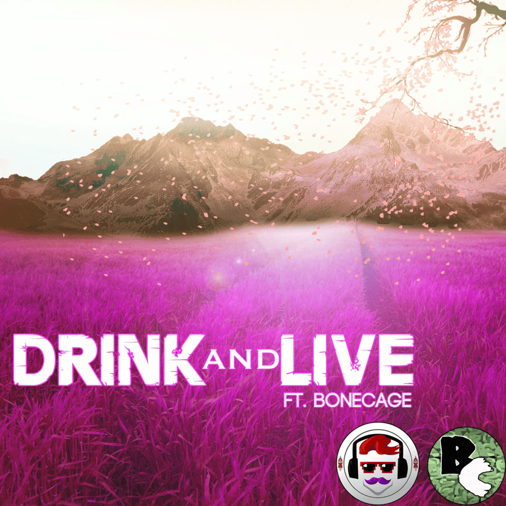 Album cover art for "Drink and Live" by Rockit Music & Bonecage