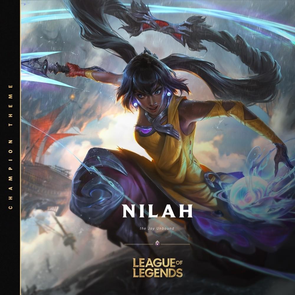 Album cover art for "Nilah, the Joy Unbound" by League of Legends