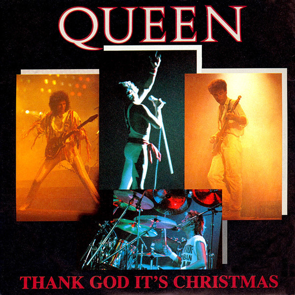 Album cover art for "Thank God It’s Christmas" by Queen
