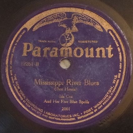 Album cover art for "Mississippi River Blues" by Ida Cox