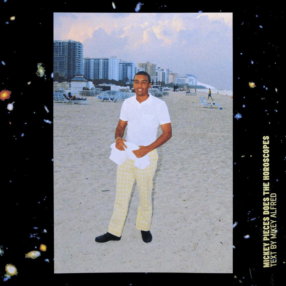 Album cover art for "Mikey Pieces Does the Horoscopes" by Mikey Alfred