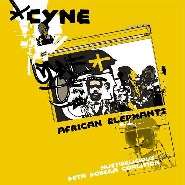 Album cover art for "African Elephants" by CYNE