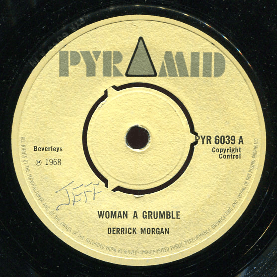 Album cover art for "Woman a Grumble" by Derrick Morgan