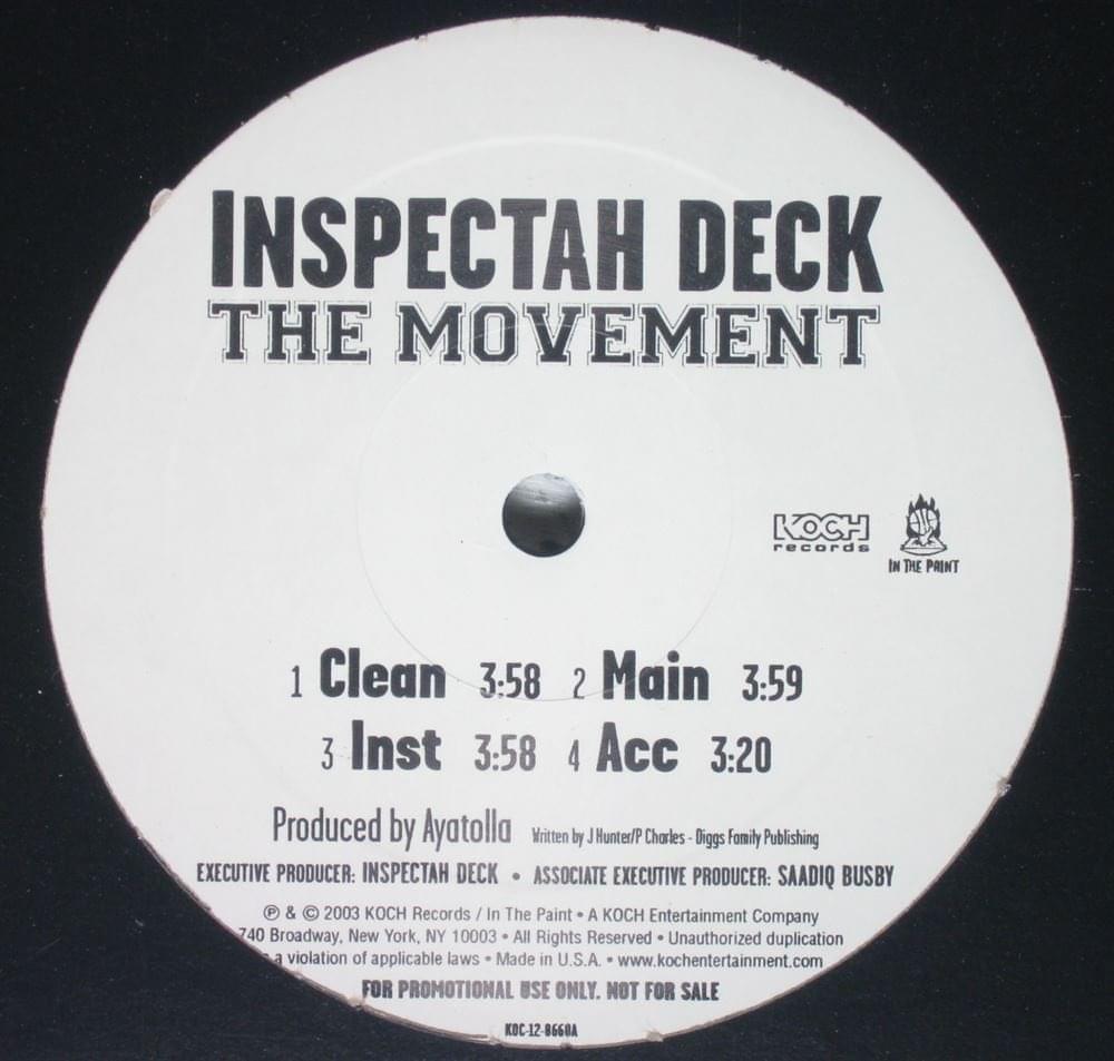Album cover art for "The Movement" by Inspectah Deck