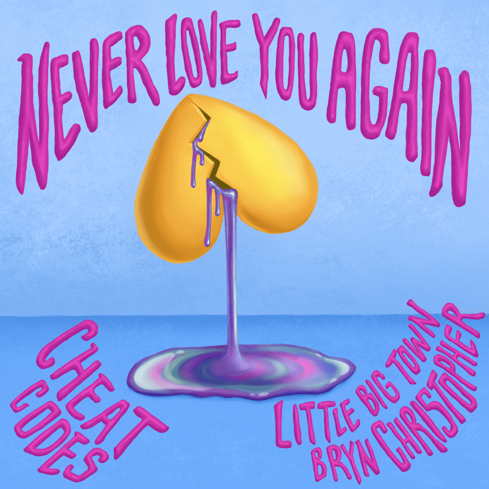Album cover art for "Never Love You Again" by Cheat Codes