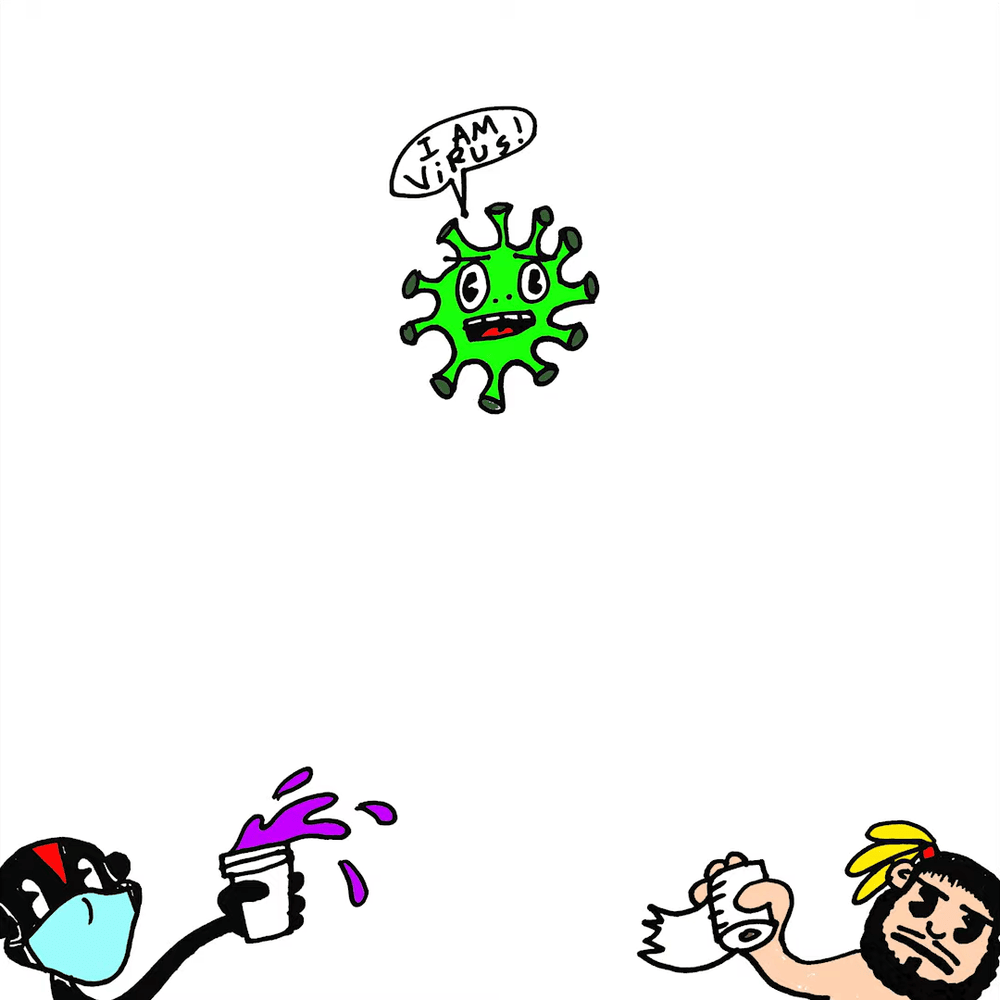 Album cover art for "mandatory coronavirus song every rapper must make" by Lil Darkie & EDDISON