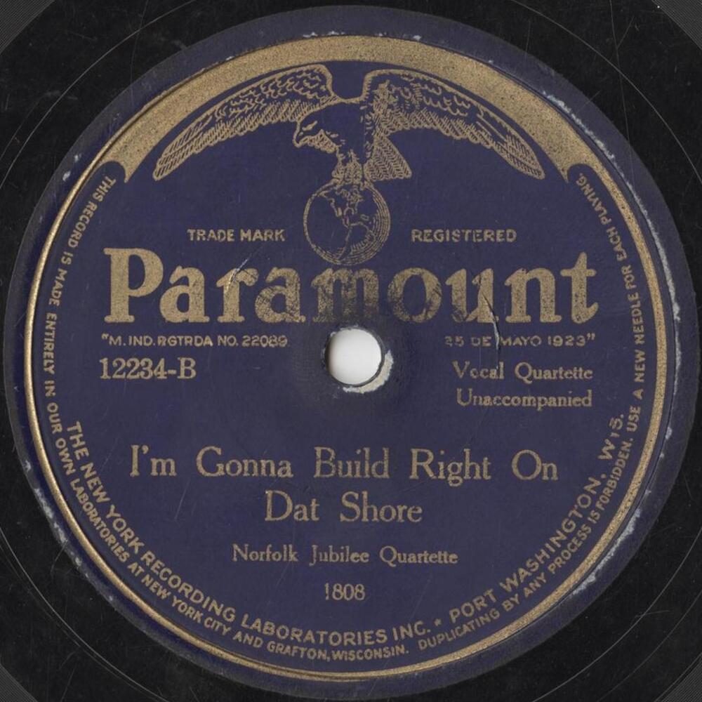 Album cover art for "I’m Gonna Build Right On Dat Shore" by Norfolk Jazz & Jubilee Quartette
